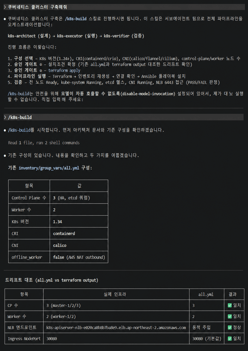 IaC 기반 HA 지향 쿠버네티스 클러스터 구축 결과 이미지 2